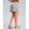 imageWomens Golf Skirts Skort 4 Side Pockets High Waisted Stretchy Tennis Skirt with Short Athletic CasualSilver Grey