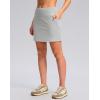 imageWomens Golf Skirts Skort 4 Side Pockets High Waisted Stretchy Tennis Skirt with Short Athletic CasualSilver Grey