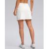 imageWomens Golf Skirts Skort 4 Side Pockets High Waisted Stretchy Tennis Skirt with Short Athletic CasualWhite