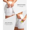imageWomens Golf Skirts Skort 4 Side Pockets High Waisted Stretchy Tennis Skirt with Short Athletic CasualWhite