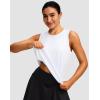 imageWomens Workout Tops Racerback Athletic Tank Tops Sleeveless Loose Fit Yoga Running Gym Shirts for WomenA White