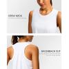 imageWomens Workout Tops Racerback Athletic Tank Tops Sleeveless Loose Fit Yoga Running Gym Shirts for WomenA White