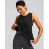 imageWomens Workout Tops Racerback Athletic Tank Tops Sleeveless Loose Fit Yoga Running Gym Shirts for WomenBlack
