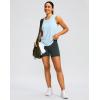 imageWomens Workout Tops Racerback Athletic Tank Tops Sleeveless Loose Fit Yoga Running Gym Shirts for WomenBlue Linen