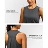 imageWomens Workout Tops Racerback Athletic Tank Tops Sleeveless Loose Fit Yoga Running Gym Shirts for WomenCharcoal