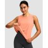 imageWomens Workout Tops Racerback Athletic Tank Tops Sleeveless Loose Fit Yoga Running Gym Shirts for WomenCoral