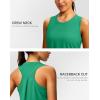imageWomens Workout Tops Racerback Athletic Tank Tops Sleeveless Loose Fit Yoga Running Gym Shirts for WomenGreen