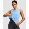 imageWomens Workout Tops Racerback Athletic Tank Tops Sleeveless Loose Fit Yoga Running Gym Shirts for WomenHaze Blue
