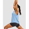 imageWomens Workout Tops Racerback Athletic Tank Tops Sleeveless Loose Fit Yoga Running Gym Shirts for WomenHaze Blue