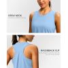 imageWomens Workout Tops Racerback Athletic Tank Tops Sleeveless Loose Fit Yoga Running Gym Shirts for WomenHaze Blue