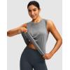 imageWomens Workout Tops Racerback Athletic Tank Tops Sleeveless Loose Fit Yoga Running Gym Shirts for WomenHeather Grey