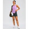 imageWomens Workout Tops Racerback Athletic Tank Tops Sleeveless Loose Fit Yoga Running Gym Shirts for WomenLight Purple