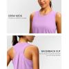 imageWomens Workout Tops Racerback Athletic Tank Tops Sleeveless Loose Fit Yoga Running Gym Shirts for WomenLight Purple