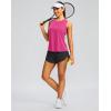 imageWomens Workout Tops Racerback Athletic Tank Tops Sleeveless Loose Fit Yoga Running Gym Shirts for WomenMagenta