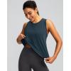 imageWomens Workout Tops Racerback Athletic Tank Tops Sleeveless Loose Fit Yoga Running Gym Shirts for WomenNavy