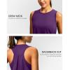 imageWomens Workout Tops Racerback Athletic Tank Tops Sleeveless Loose Fit Yoga Running Gym Shirts for WomenPurple