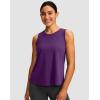 imageWomens Workout Tops Racerback Athletic Tank Tops Sleeveless Loose Fit Yoga Running Gym Shirts for WomenPurple