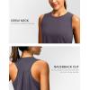 imageWomens Workout Tops Racerback Athletic Tank Tops Sleeveless Loose Fit Yoga Running Gym Shirts for WomenPurple Grey