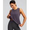 imageWomens Workout Tops Racerback Athletic Tank Tops Sleeveless Loose Fit Yoga Running Gym Shirts for WomenPurple Grey