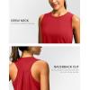 imageWomens Workout Tops Racerback Athletic Tank Tops Sleeveless Loose Fit Yoga Running Gym Shirts for WomenRed