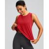 imageWomens Workout Tops Racerback Athletic Tank Tops Sleeveless Loose Fit Yoga Running Gym Shirts for WomenRed