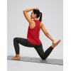 imageWomens Workout Tops Racerback Athletic Tank Tops Sleeveless Loose Fit Yoga Running Gym Shirts for WomenRed