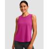 imageWomens Workout Tops Racerback Athletic Tank Tops Sleeveless Loose Fit Yoga Running Gym Shirts for WomenRose Red