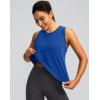 imageWomens Workout Tops Racerback Athletic Tank Tops Sleeveless Loose Fit Yoga Running Gym Shirts for WomenRoyal Blue