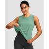 imageWomens Workout Tops Racerback Athletic Tank Tops Sleeveless Loose Fit Yoga Running Gym Shirts for WomenSage