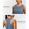 imageWomens Workout Tops Racerback Athletic Tank Tops Sleeveless Loose Fit Yoga Running Gym Shirts for WomenSlate Blue