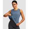 imageWomens Workout Tops Racerback Athletic Tank Tops Sleeveless Loose Fit Yoga Running Gym Shirts for WomenSlate Blue