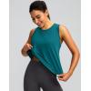 imageWomens Workout Tops Racerback Athletic Tank Tops Sleeveless Loose Fit Yoga Running Gym Shirts for WomenTeal