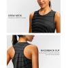 imageWomens Workout Tops Racerback Athletic Tank Tops Sleeveless Loose Fit Yoga Running Gym Shirts for WomenWhite Stripe