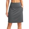 imageG Gradual 20quot Golf Skorts Skirts for Women with 7 Pockets Knee Length Skort Athletic Modest Long Tennis Skirts for WomenDark Grey