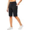 imageG Gradual Bermuda Shorts for Women with Pockets 12quot Knee Length Womens High Waisted Stretch Long Shorts Walking CasualBlack