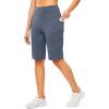 imageG Gradual Bermuda Shorts for Women with Pockets 12quot Knee Length Womens High Waisted Stretch Long Shorts Walking CasualDusty Blue