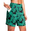 imageG Gradual Womens 7quot Quick Dry Swim Board Shorts Swimming Bottoms High Waisted Beach Shorts for Women with Liner PocketsLeaf