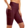 imageG Gradual Womens 9quot High Waisted Swim Board Shorts Tummy Control Swimsuit Bottoms for Women with Liner PocketsWine