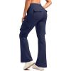 imageG Gradual Womens Fleece Lined Cargo Pants 6 Pockets Bootcut Water Resistant Winter Flare Leggings for Work Hiking TravelNavy