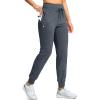imageG Gradual Womens Fleece Lined Joggers 28quot30quot32quot High Waisted Sweatpants Water Resistant Thermal Warm Pants Zipper PocketsDusty Blue Heather