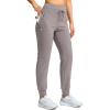 imageG Gradual Womens Fleece Lined Joggers 28quot30quot32quot High Waisted Sweatpants Water Resistant Thermal Warm Pants Zipper PocketsDusty Grey