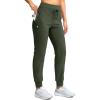 imageG Gradual Womens Fleece Lined Joggers 28quot30quot32quot High Waisted Sweatpants Water Resistant Thermal Warm Pants Zipper PocketsOlive