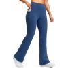 imageG Gradual Womens Fleece Lined Pants High Waist Winter Thermal Warm Flare Leggings Hiking Yoga Pants Women with PocketsBlue