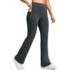 imageG Gradual Womens Fleece Lined Pants High Waist Winter Thermal Warm Flare Leggings Hiking Yoga Pants Women with PocketsDark Grey