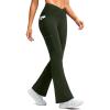 imageG Gradual Womens Fleece Lined Pants Water Resistant Winter Thermal Flare Leggings Hiking Snow Pants for Women 4 PocketsOlive