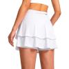 imageG Gradual Womens Pleated Tennis Skirts with 4 Pockets Athletic Golf Skorts for Womens Workout RunningAwhite