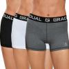 imageG Gradual Womens Spandex Compression Volleyball Shorts 3quot 7quot Workout Pro Shorts for Women3 PackblackWhiteGray