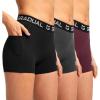3 Pack:black/Wine/Charcoal Pockets