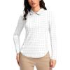 imageWomens Golf Shirts Lightweight UPF 50 Long Sleeve Shirts UV Protection Quick Dry Cool Polo Shirts for Women Work OutdoorBlack Dot