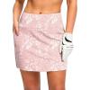 imageWomens Golf Skirts Skort 4 Side Pockets High Waisted Stretchy Tennis Skirt with Short Athletic CasualPink Paisley